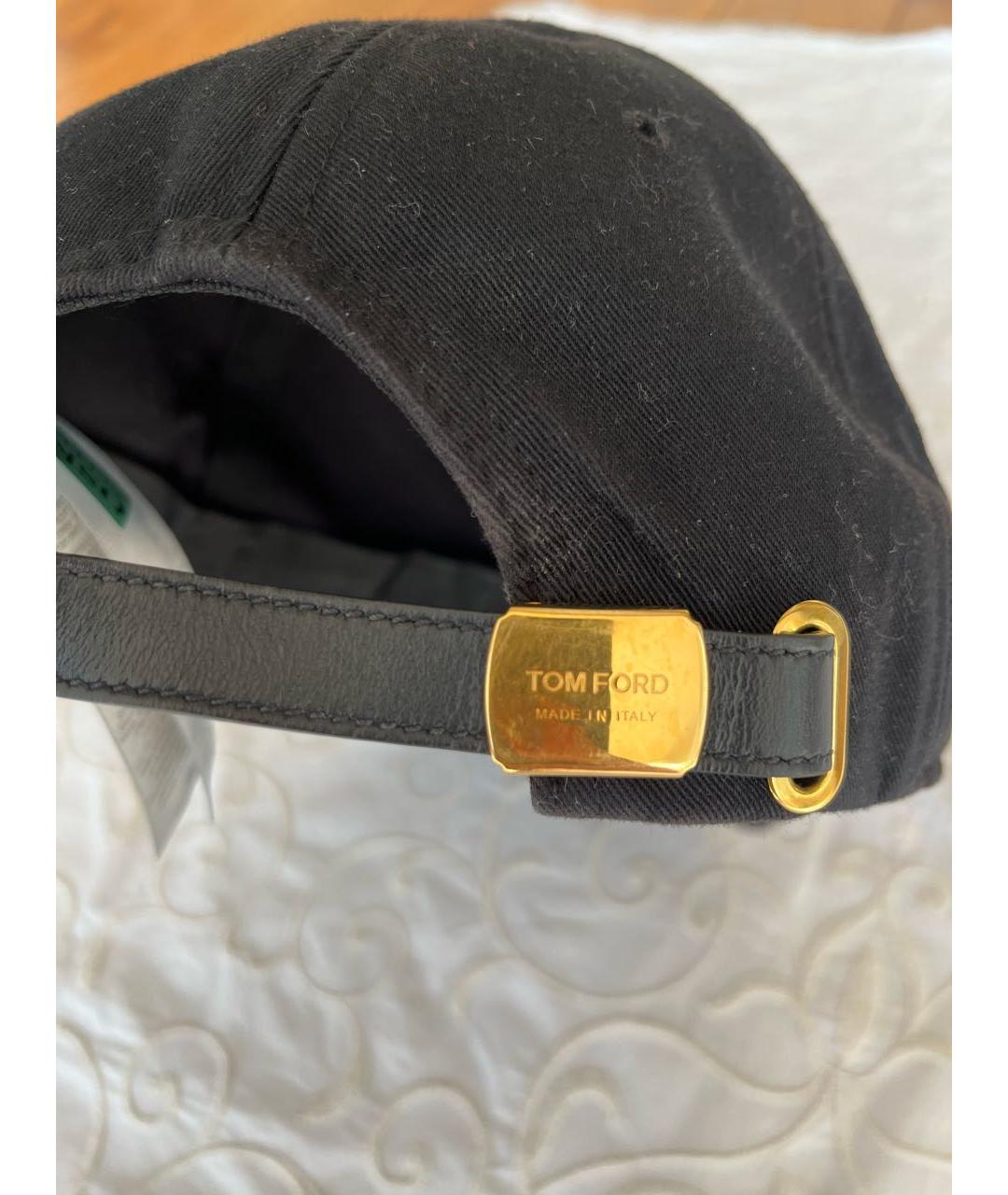 TOM FORD Черная хлопковая кепка, фото 7