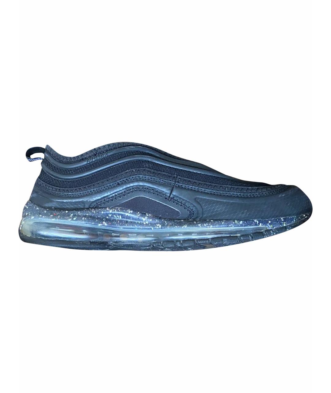 NIKE Черные синтетические низкие кроссовки / кеды, фото 1