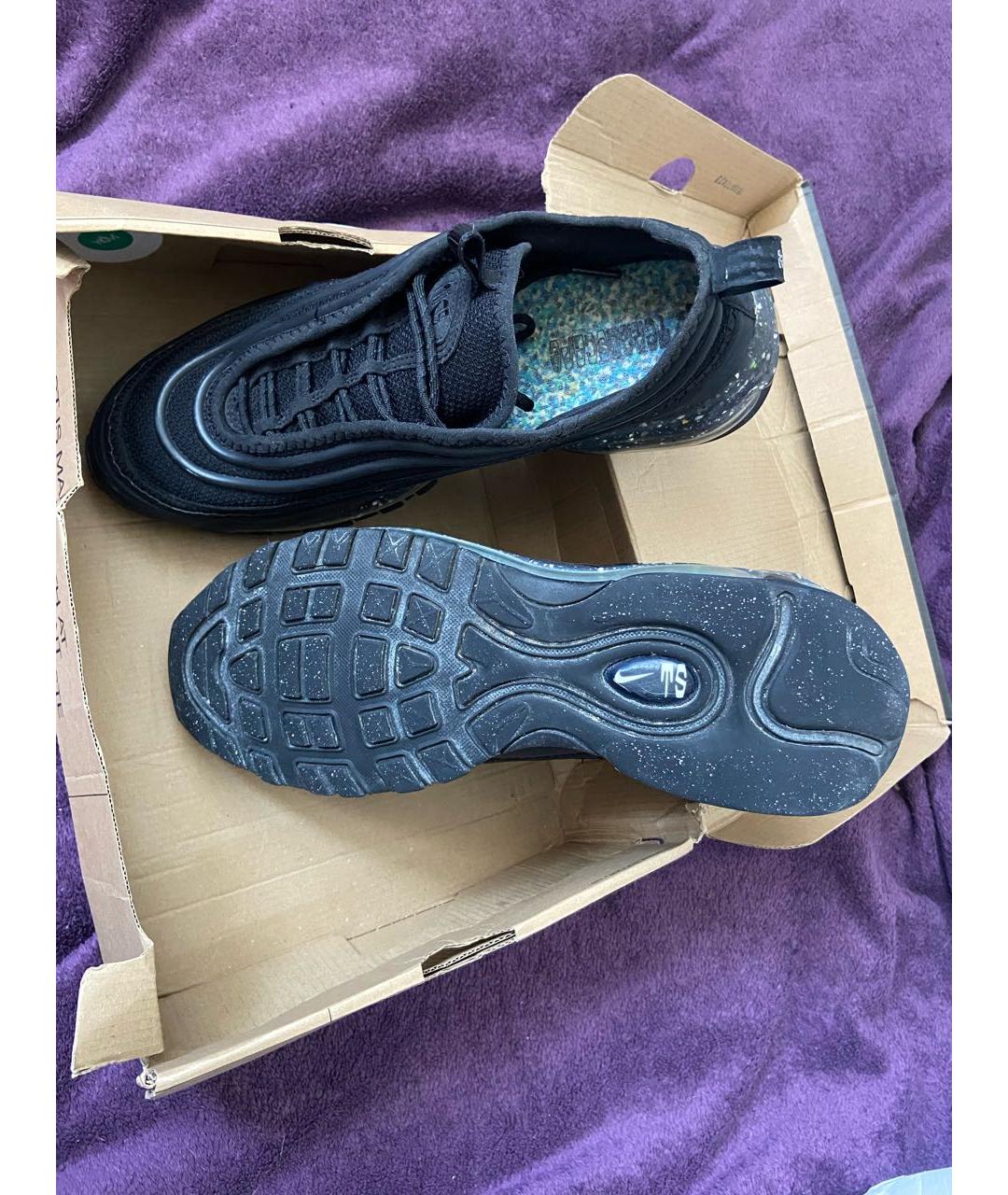 NIKE Черные синтетические низкие кроссовки / кеды, фото 2