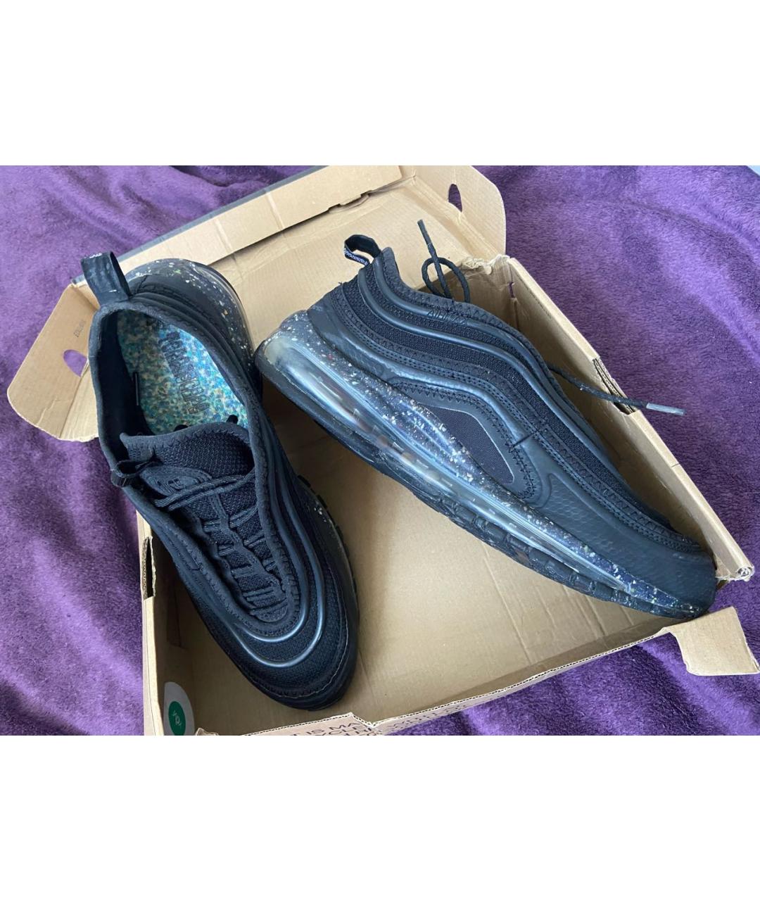 NIKE Черные синтетические низкие кроссовки / кеды, фото 9