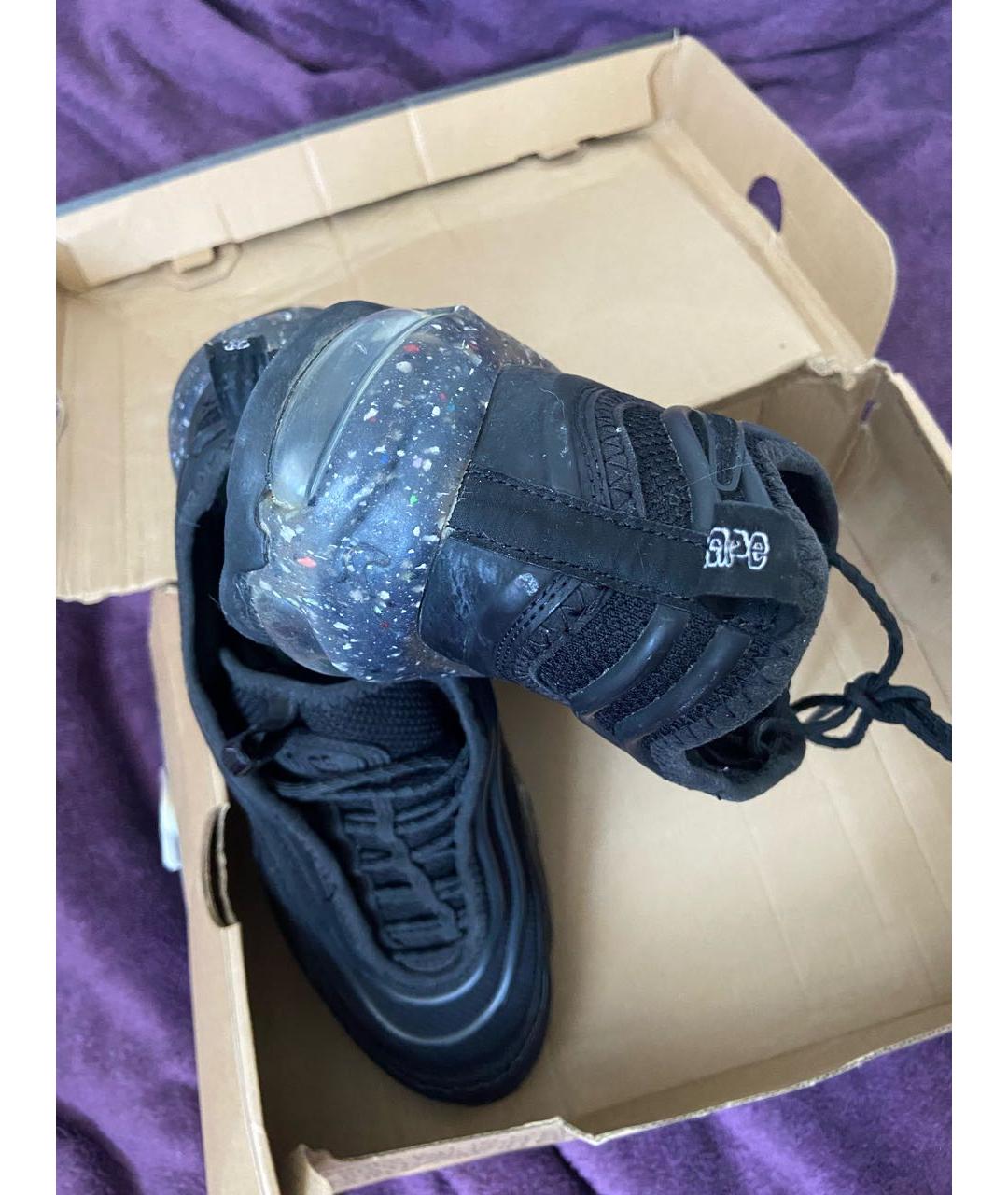 NIKE Черные синтетические низкие кроссовки / кеды, фото 6