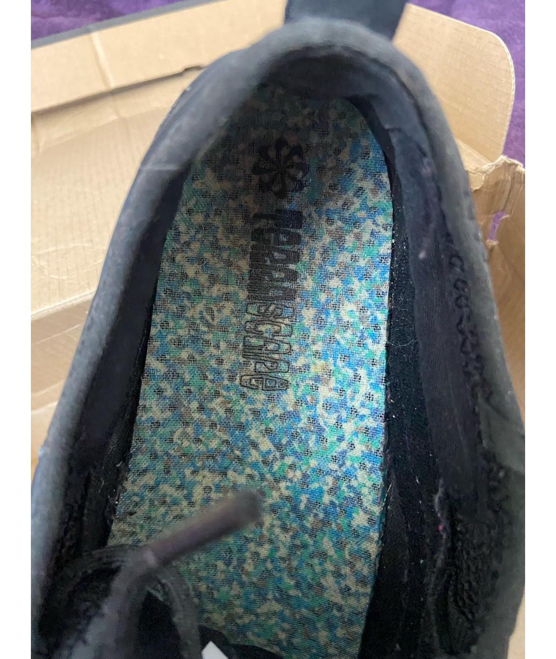 NIKE Черные синтетические низкие кроссовки / кеды, фото 4