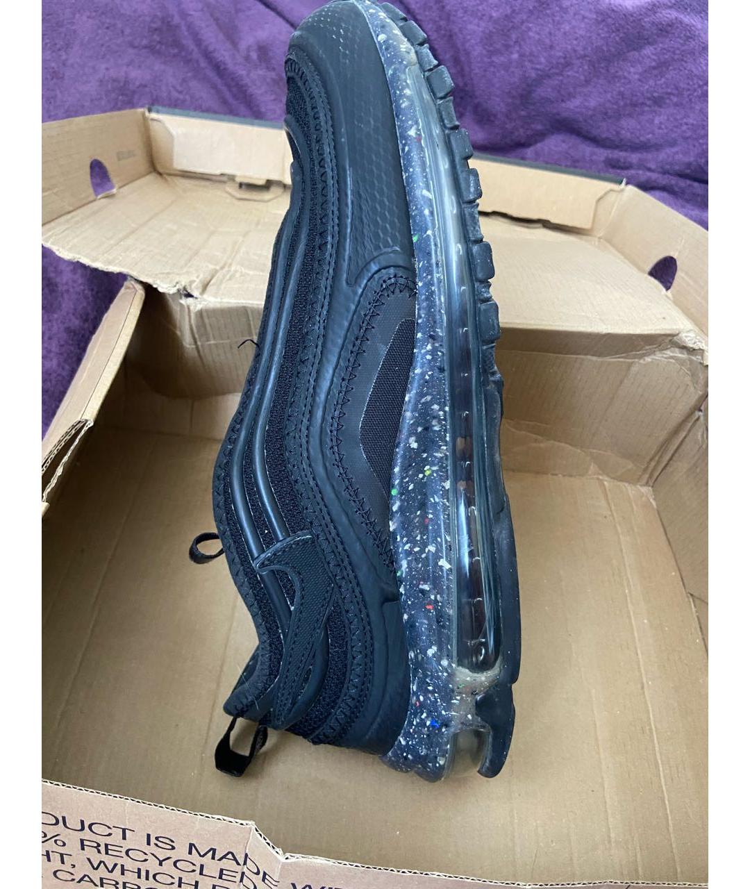 NIKE Черные синтетические низкие кроссовки / кеды, фото 7