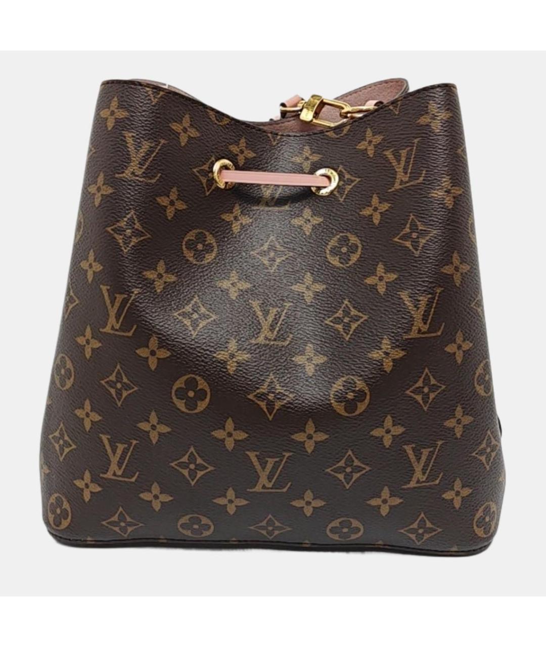 LOUIS VUITTON Коричневая кожаная сумка тоут, фото 4