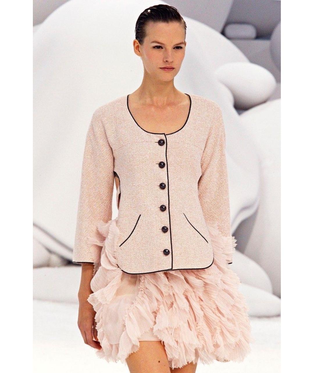 CHANEL Розовая шелковая юбка мини, фото 2