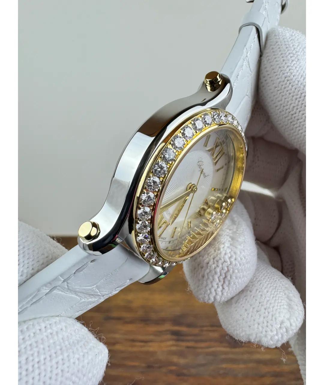 CHOPARD Белые часы из желтого золота, фото 5