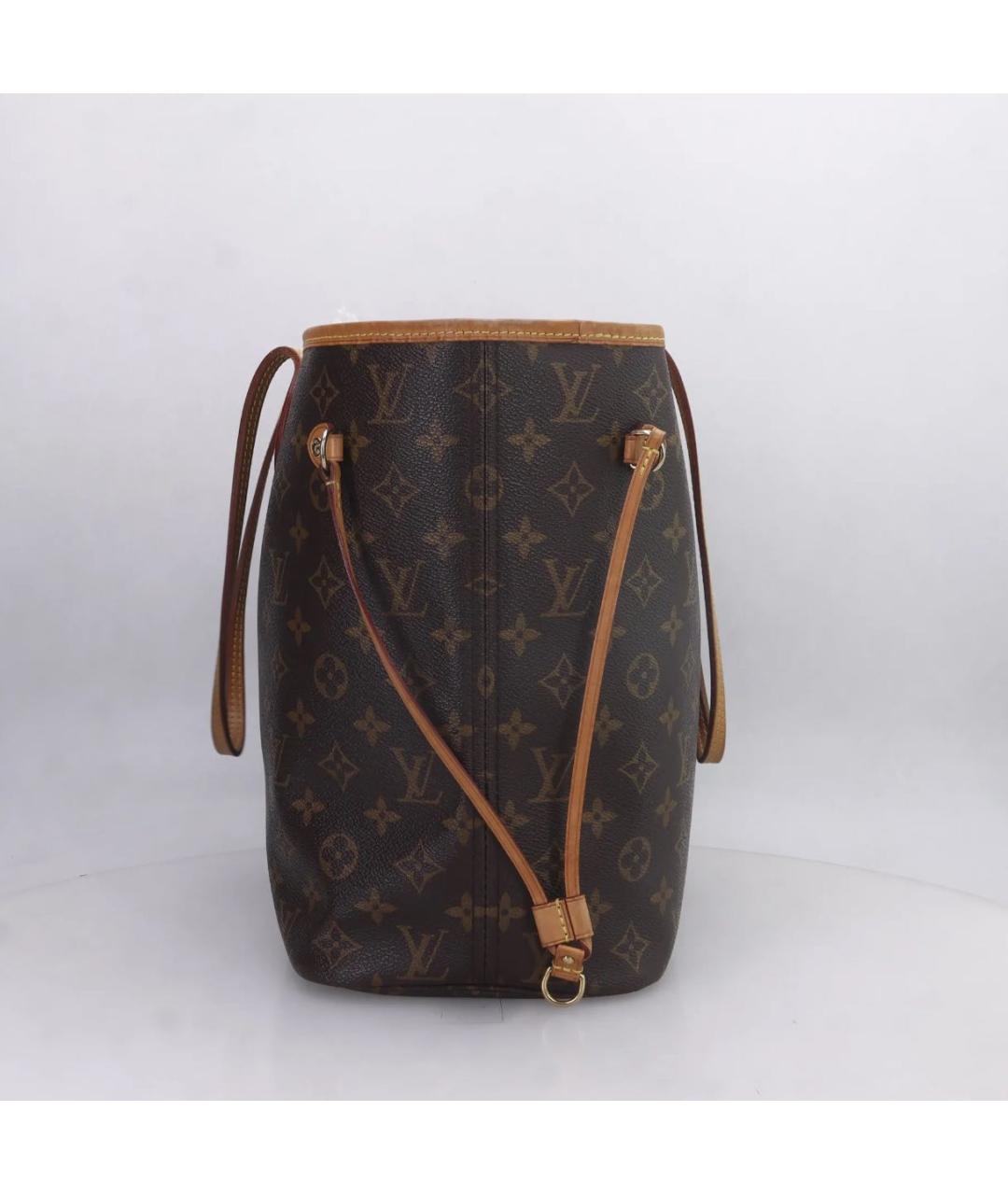LOUIS VUITTON Коричневая кожаная сумка тоут, фото 2
