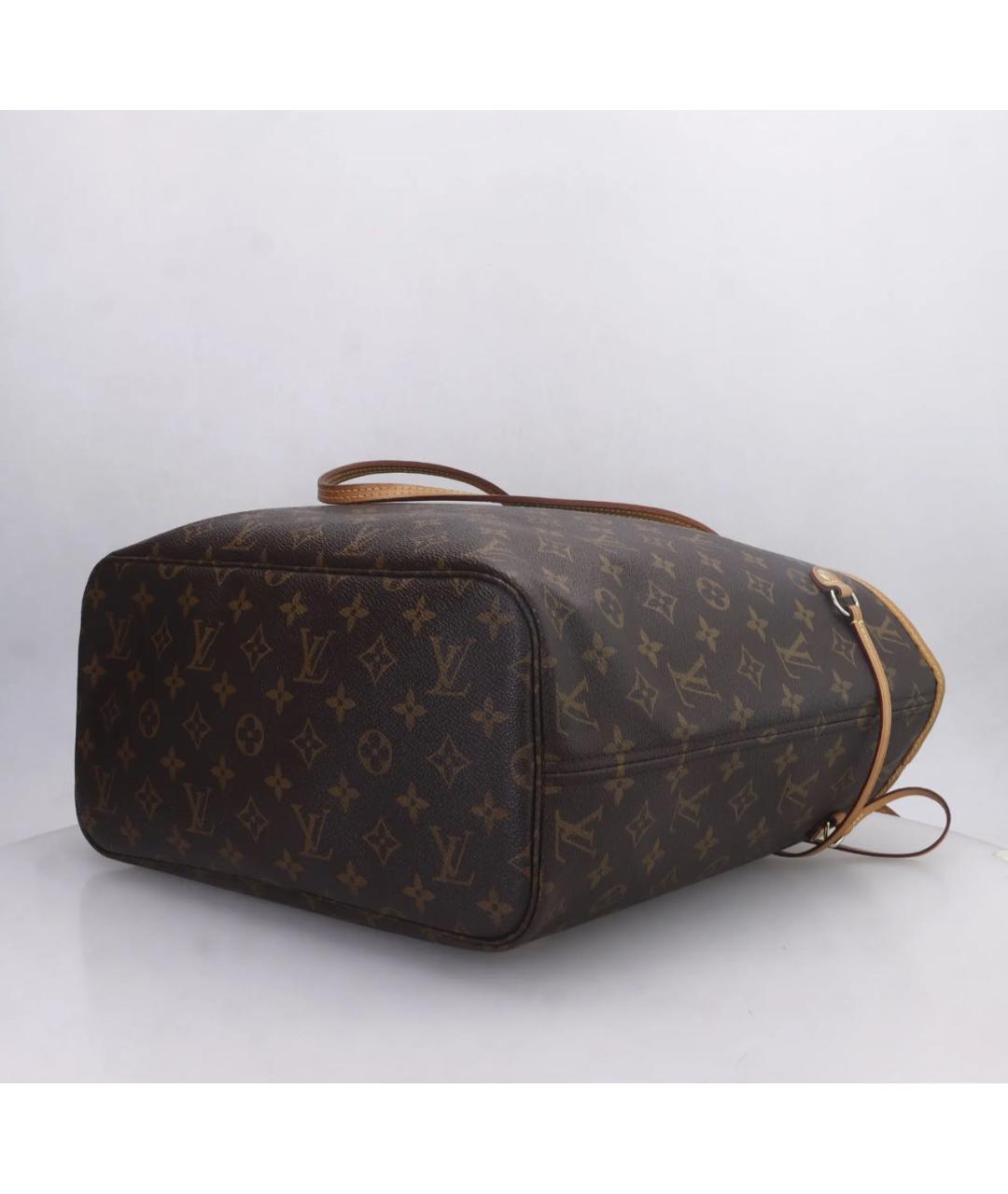 LOUIS VUITTON Коричневая кожаная сумка тоут, фото 8
