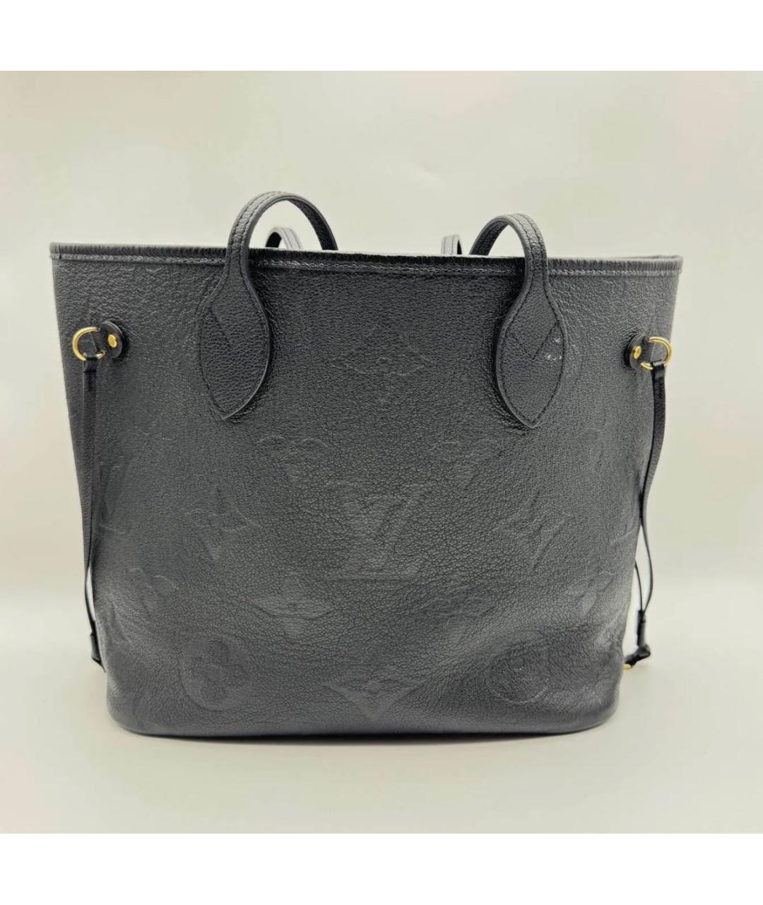 LOUIS VUITTON Черная кожаная сумка тоут, фото 2
