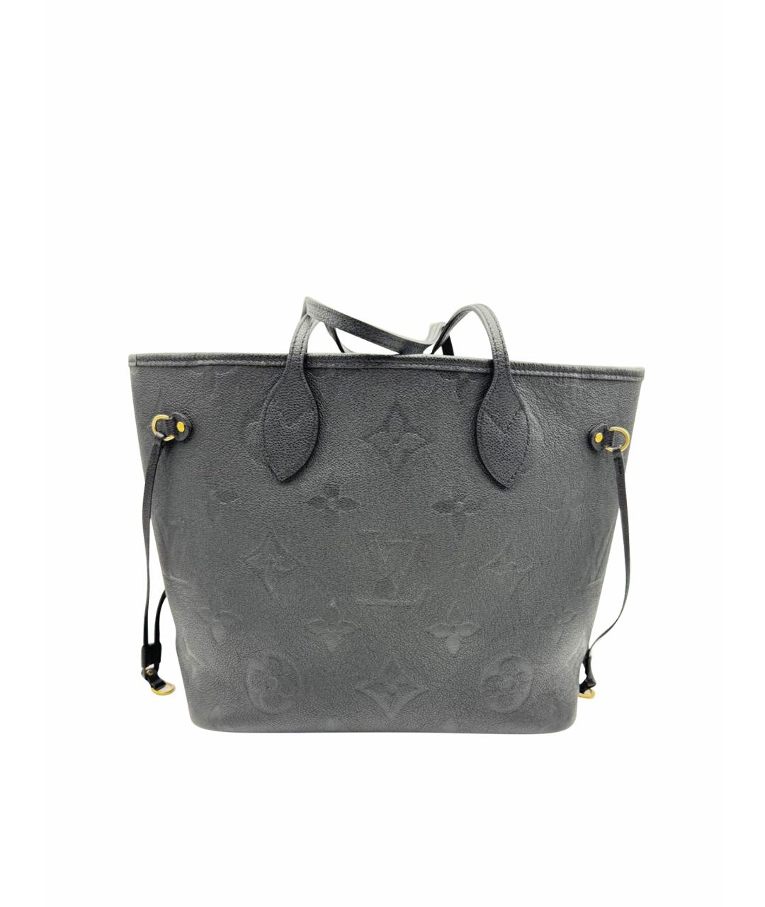 LOUIS VUITTON Черная кожаная сумка тоут, фото 1