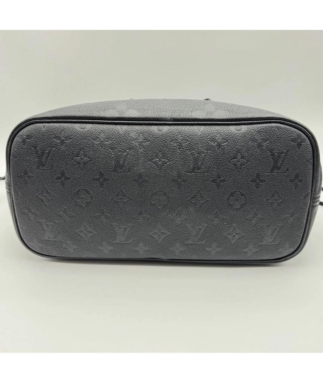LOUIS VUITTON Черная кожаная сумка тоут, фото 3