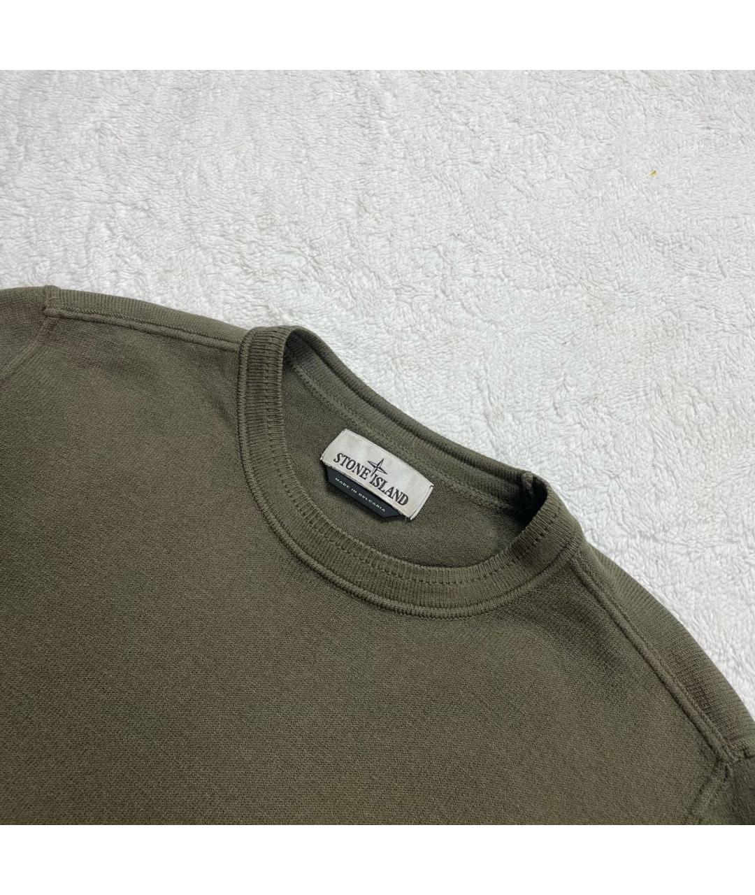 STONE ISLAND Зеленый шерстяной джемпер / свитер, фото 5