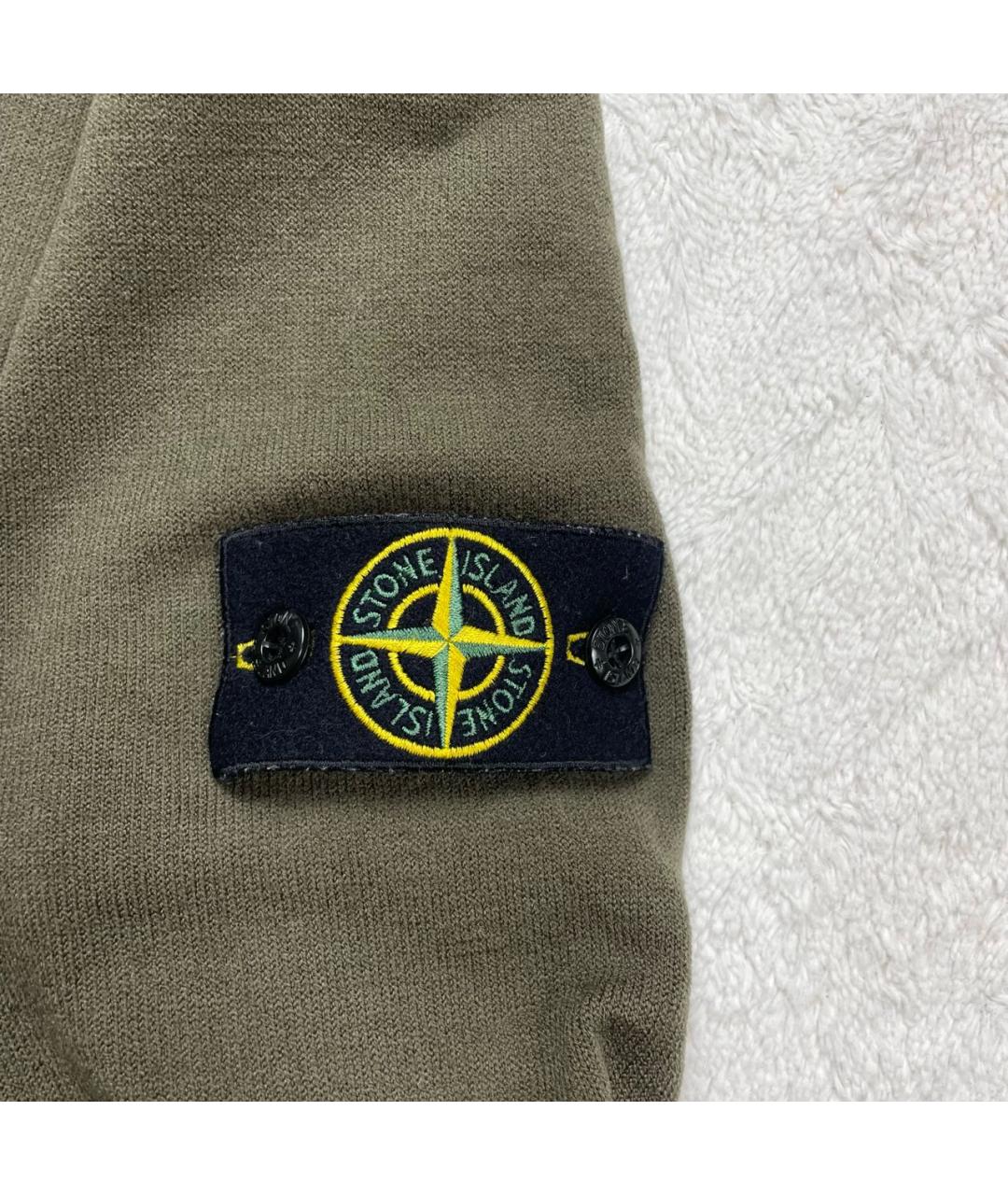 STONE ISLAND Зеленый шерстяной джемпер / свитер, фото 3