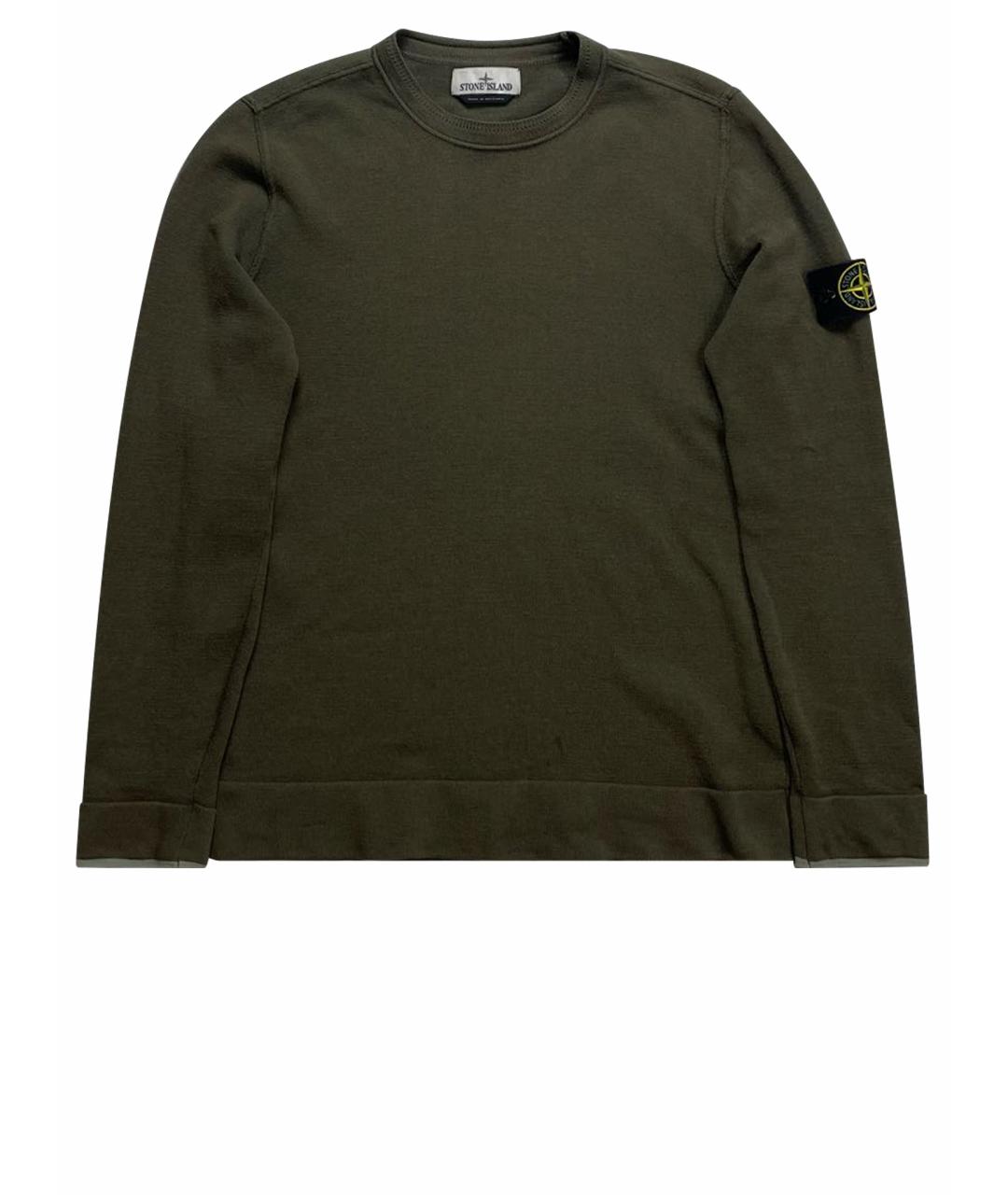 STONE ISLAND Зеленый шерстяной джемпер / свитер, фото 1