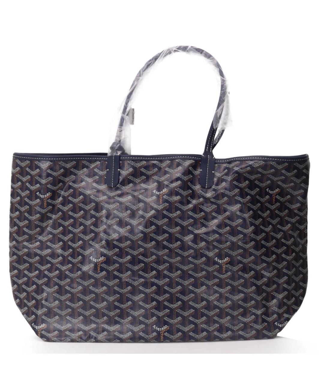 GOYARD Темно-синяя кожаная сумка тоут, фото 1