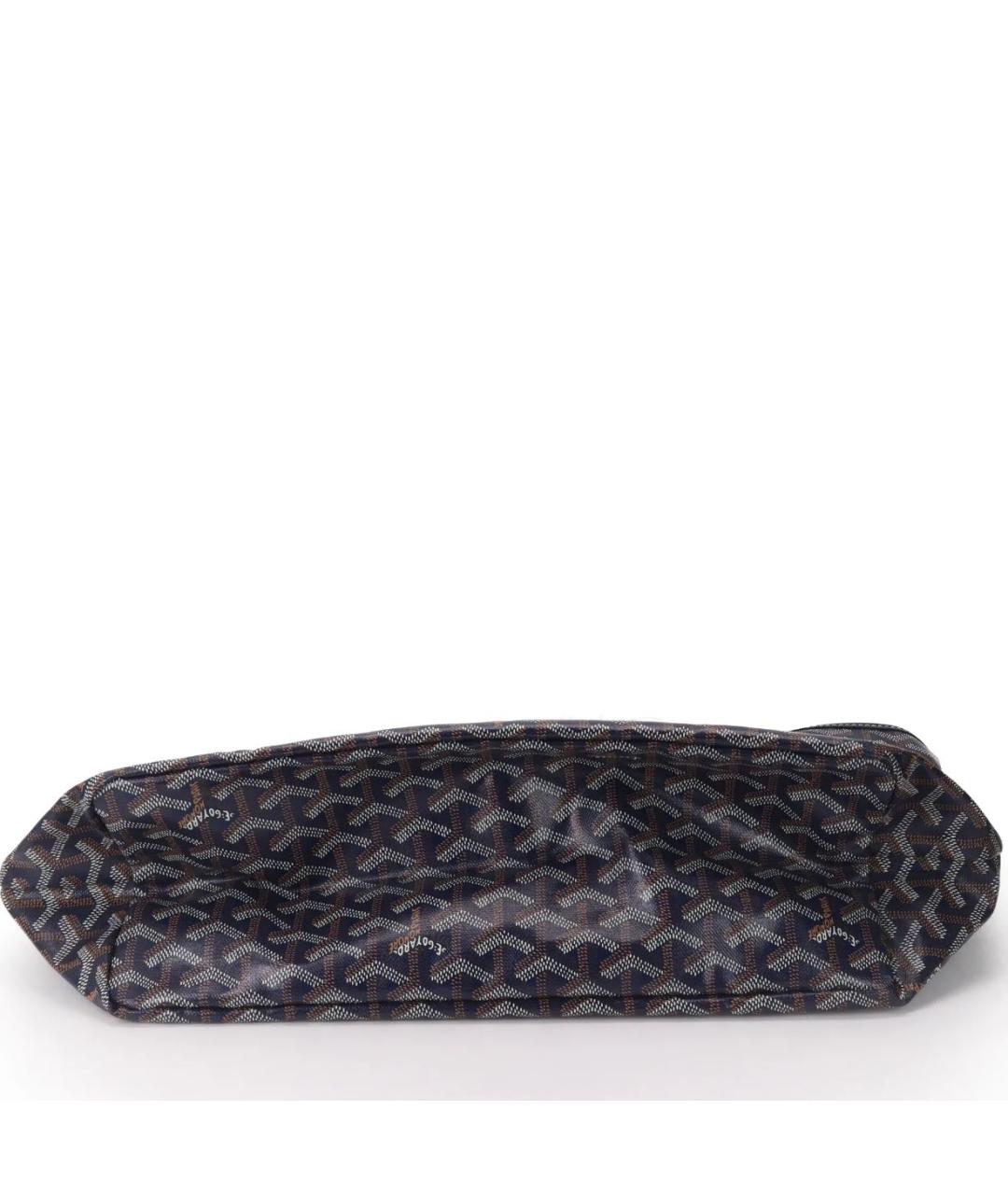 GOYARD Темно-синяя кожаная сумка тоут, фото 5
