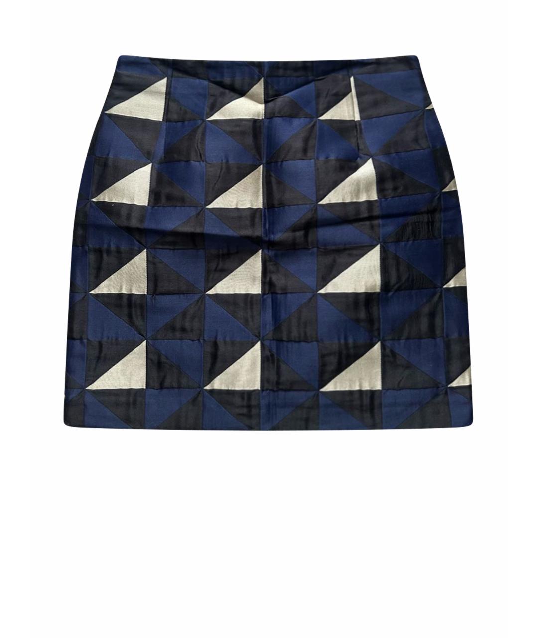 MAX MARA Синяя юбка мини, фото 1