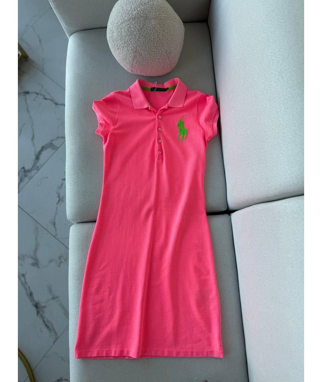 RALPH LAUREN Фуксия повседневное платье, фото 8