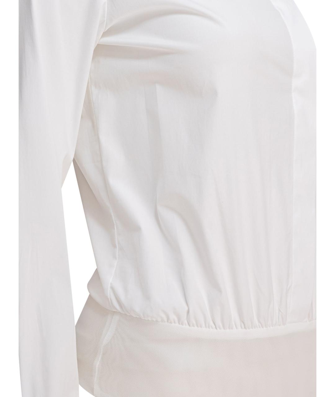 MAX MARA Белая хлопковая рубашка, фото 4