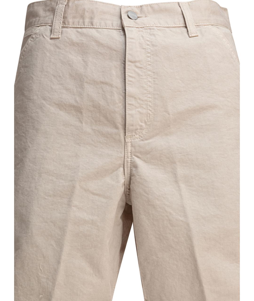 CARHARTT WIP Бежевые хлопковые шорты, фото 3