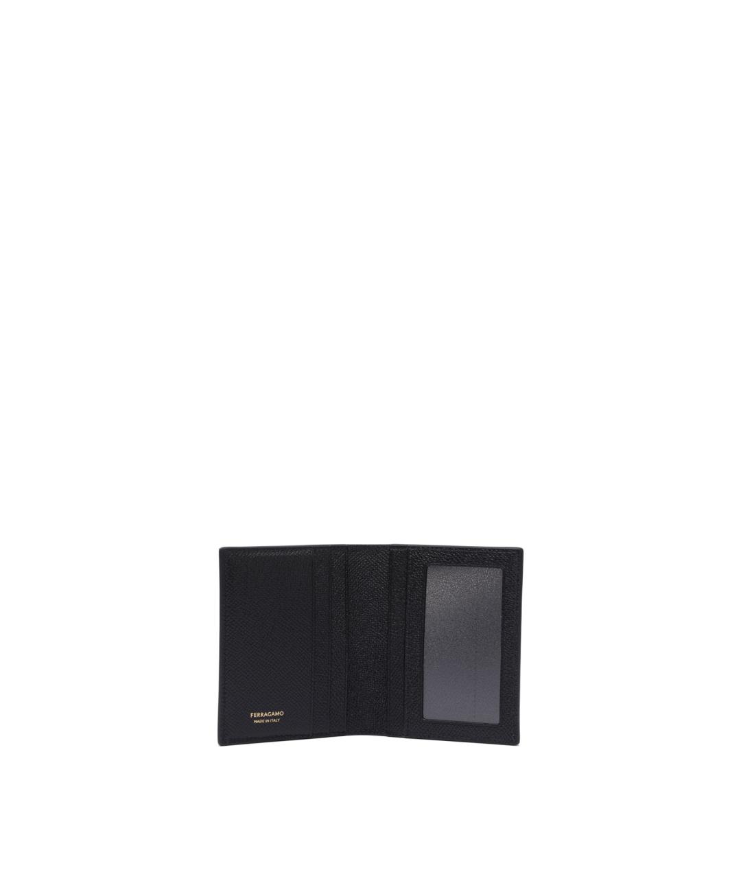FERRAGAMO Черный кожаный кошелек, фото 5