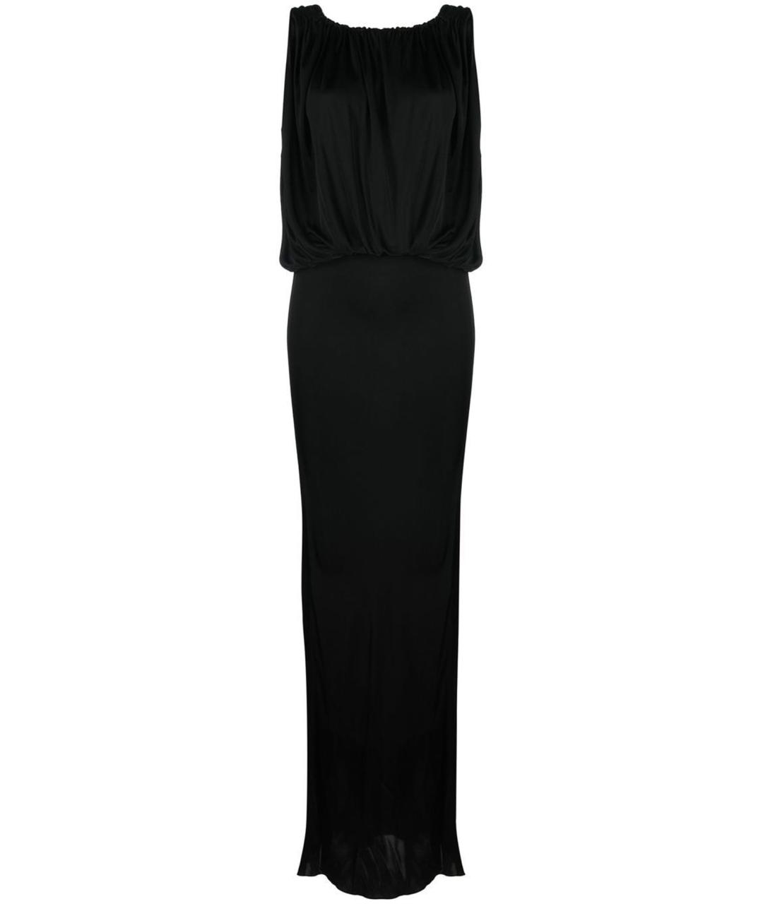 SAINT LAURENT Черное вискозное вечернее платье, фото 1