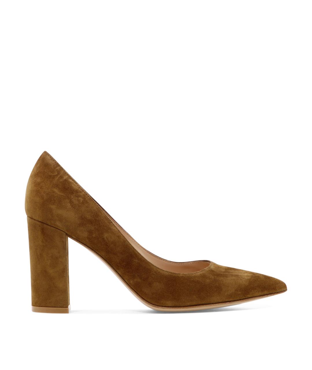 GIANVITO ROSSI Коричневые кожаные туфли, фото 1