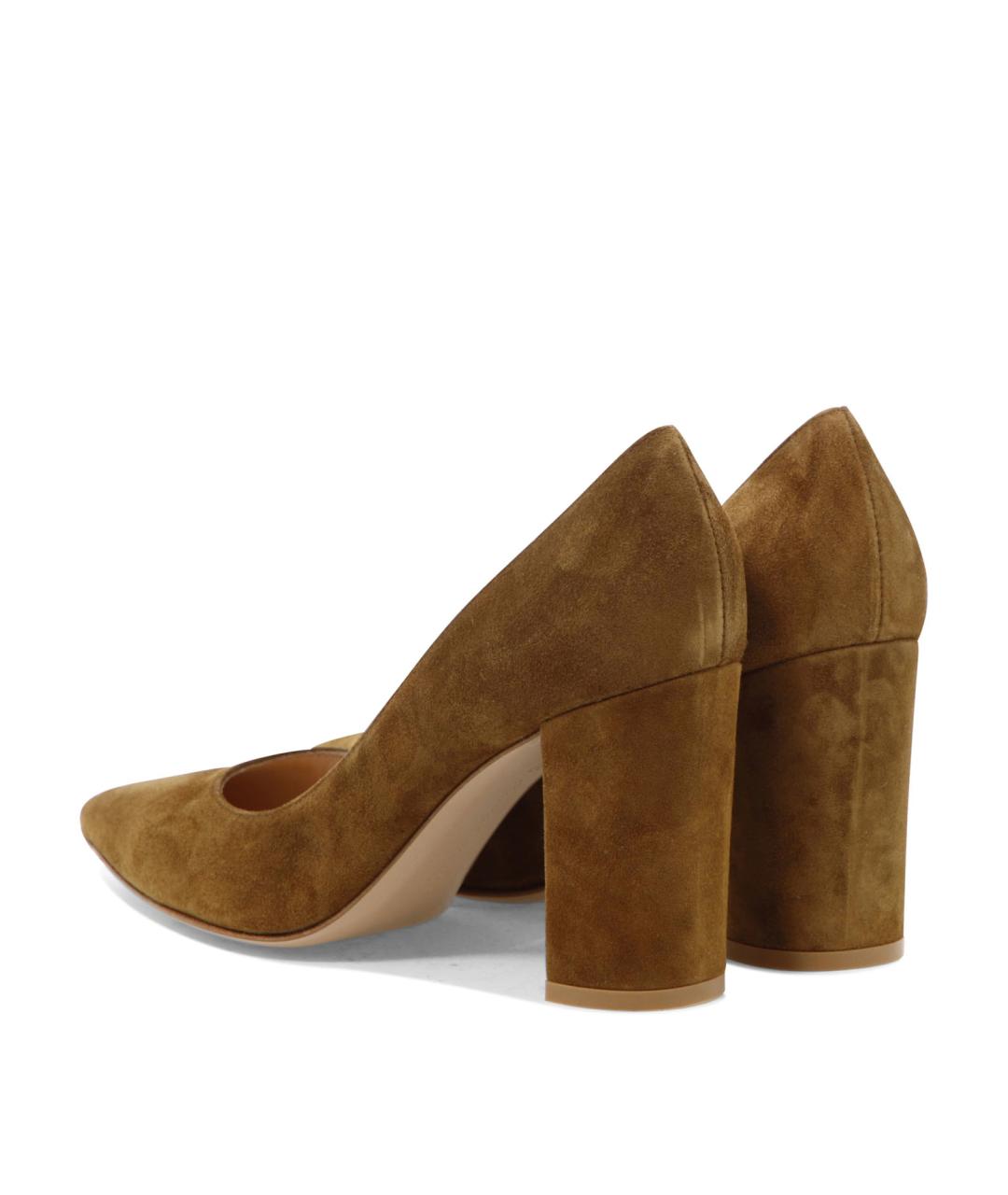 GIANVITO ROSSI Коричневые кожаные туфли, фото 3