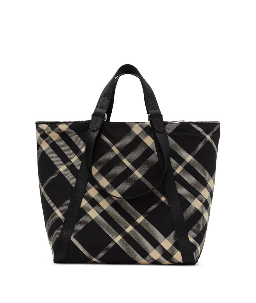 BURBERRY Черная синтетическая сумка тоут, фото 2