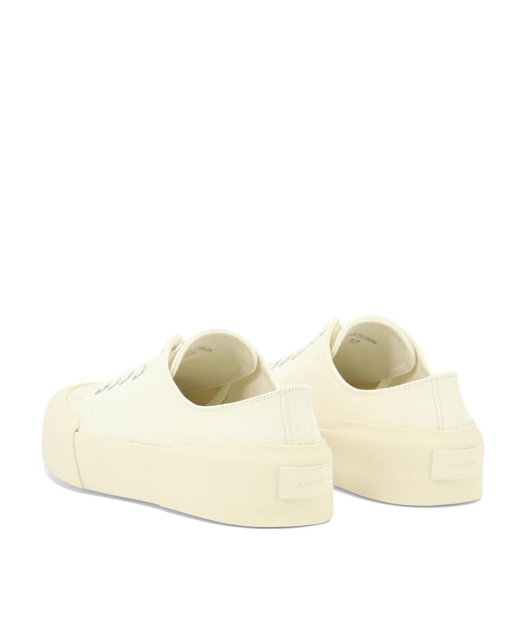 JIL SANDER Бежевые текстильные кеды, фото 4