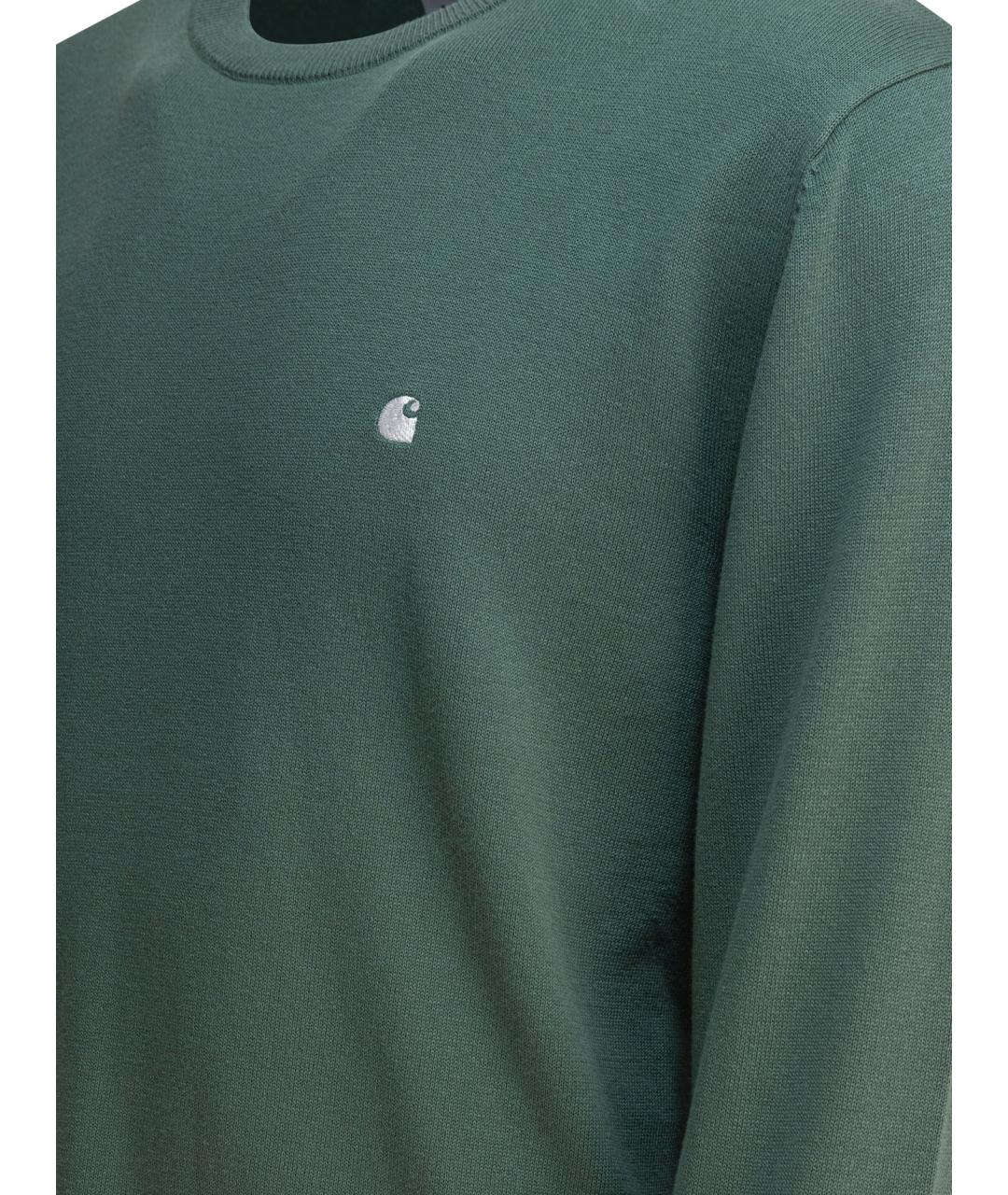 CARHARTT WIP Зеленый хлопковый джемпер / свитер, фото 4