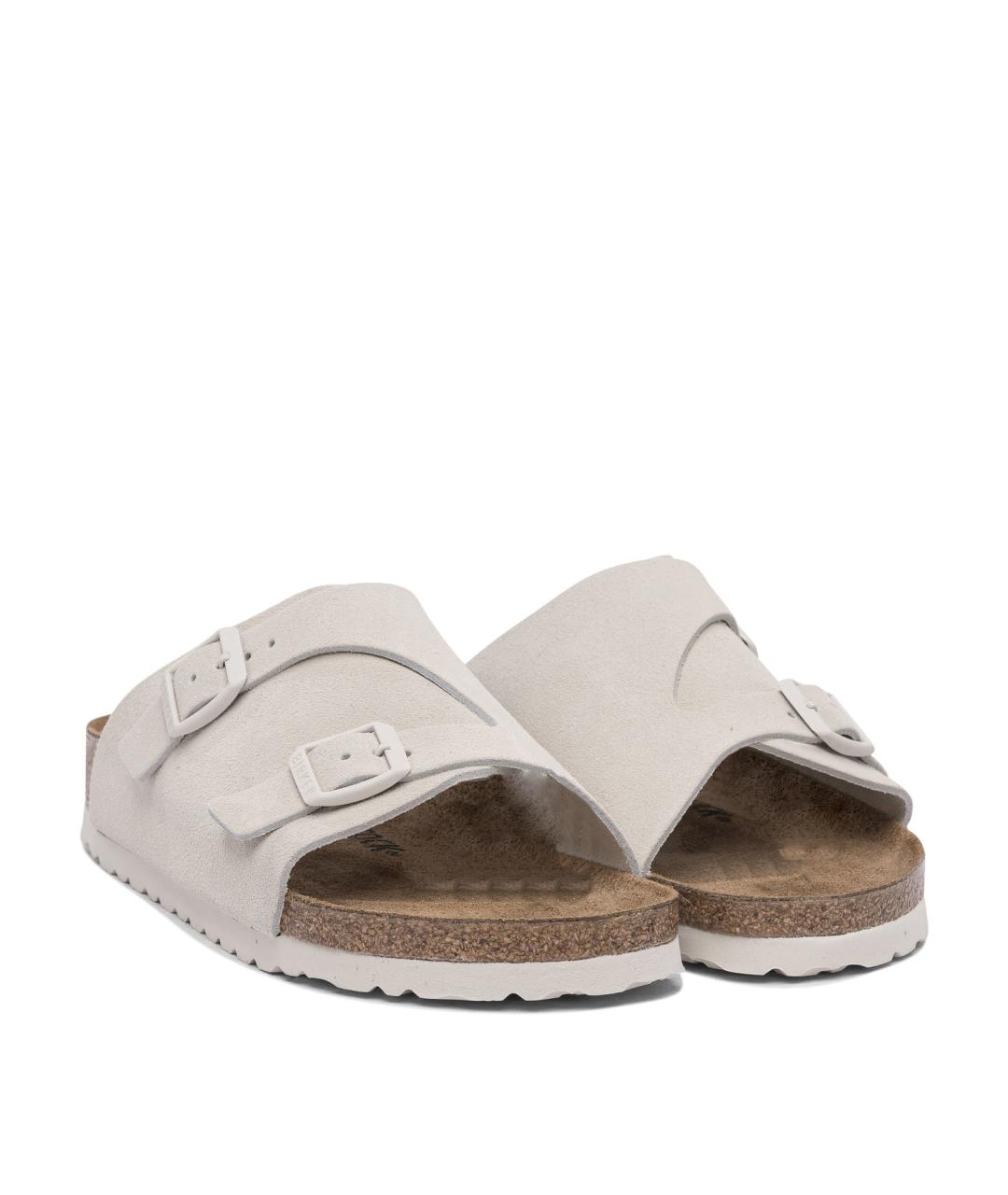 BIRKENSTOCK Серые замшевые сандалии, фото 2