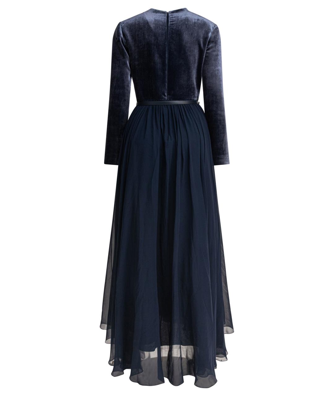 ELIE SAAB Синее шелковое вечернее платье, фото 2