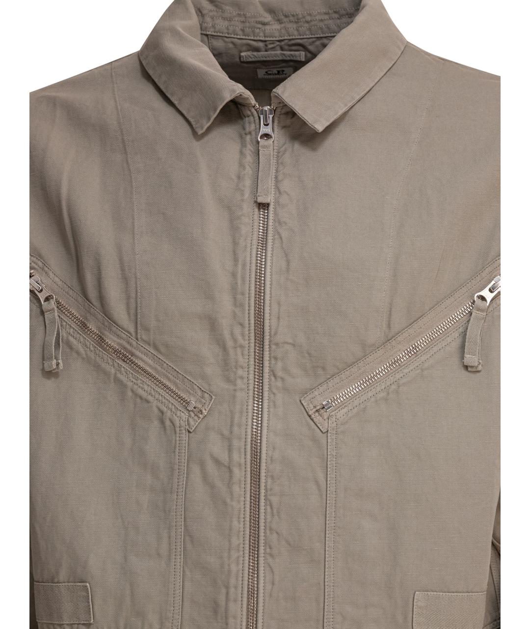 CP COMPANY Бежевая хлопковая куртка, фото 3