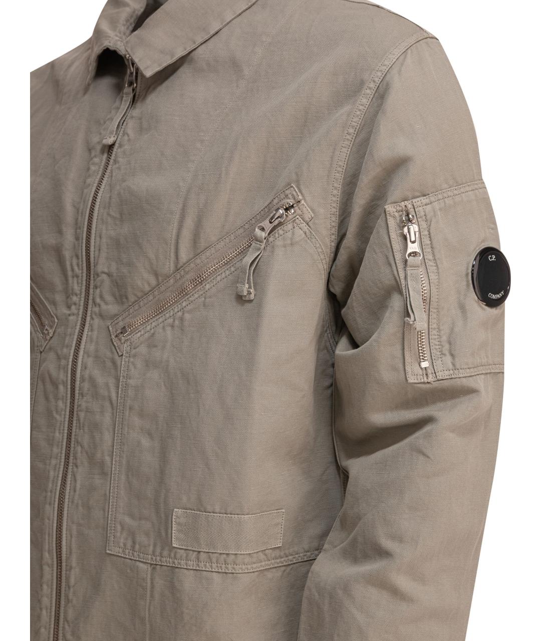 CP COMPANY Бежевая хлопковая куртка, фото 4