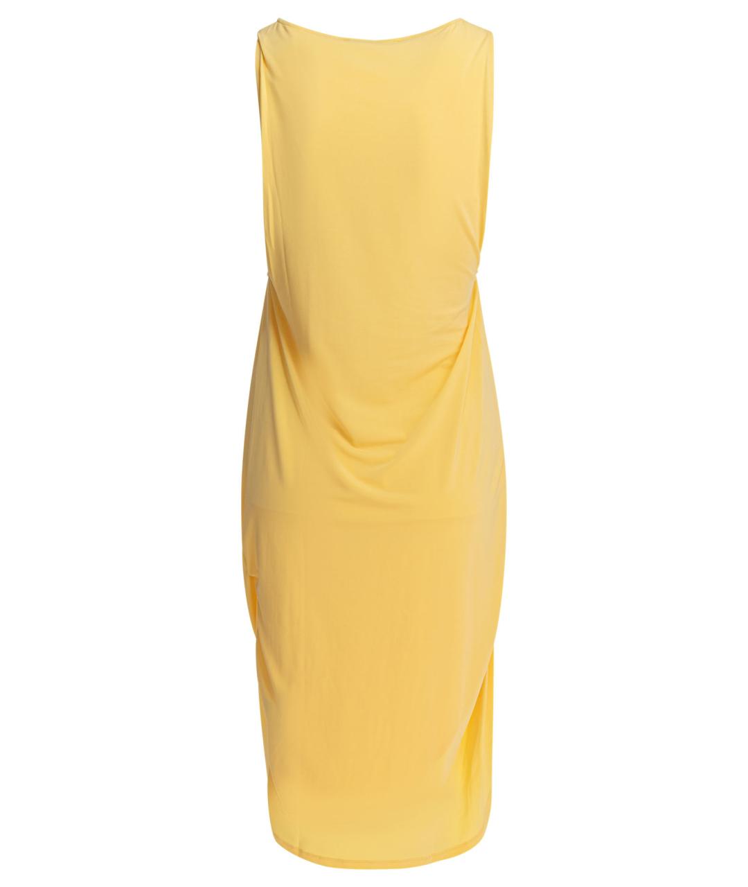JACQUEMUS Желтое вискозное повседневное платье, фото 2