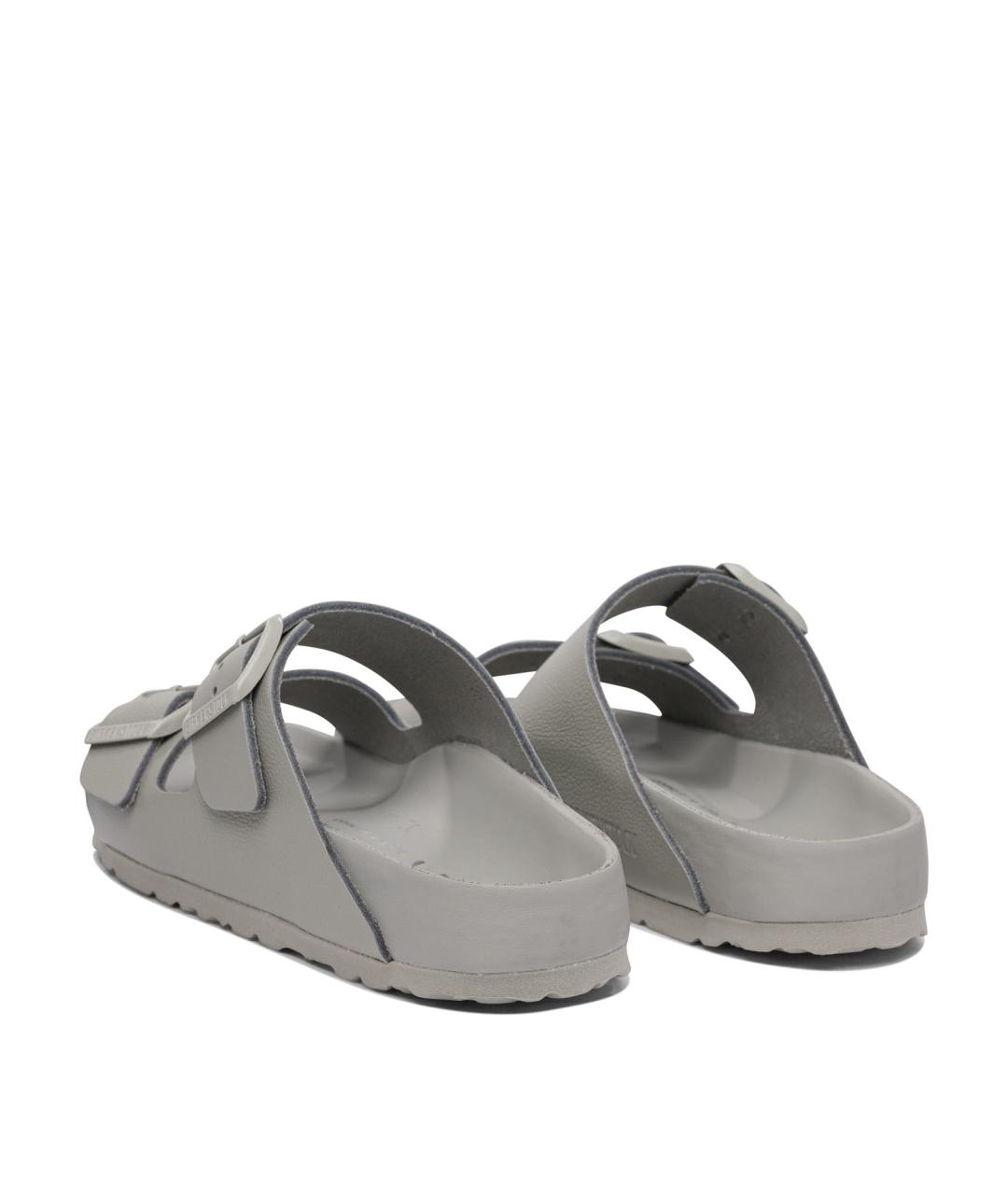 BIRKENSTOCK Серые кожаные сандалии, фото 4