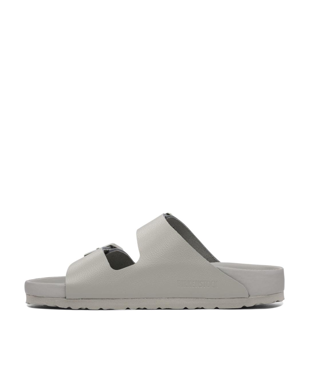 BIRKENSTOCK Серые кожаные сандалии, фото 3