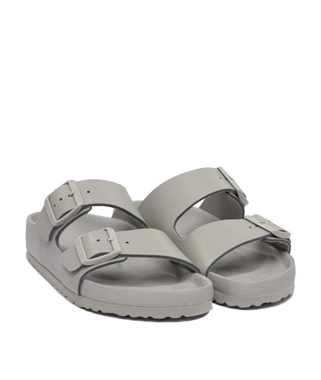 BIRKENSTOCK Серые кожаные сандалии, фото 2