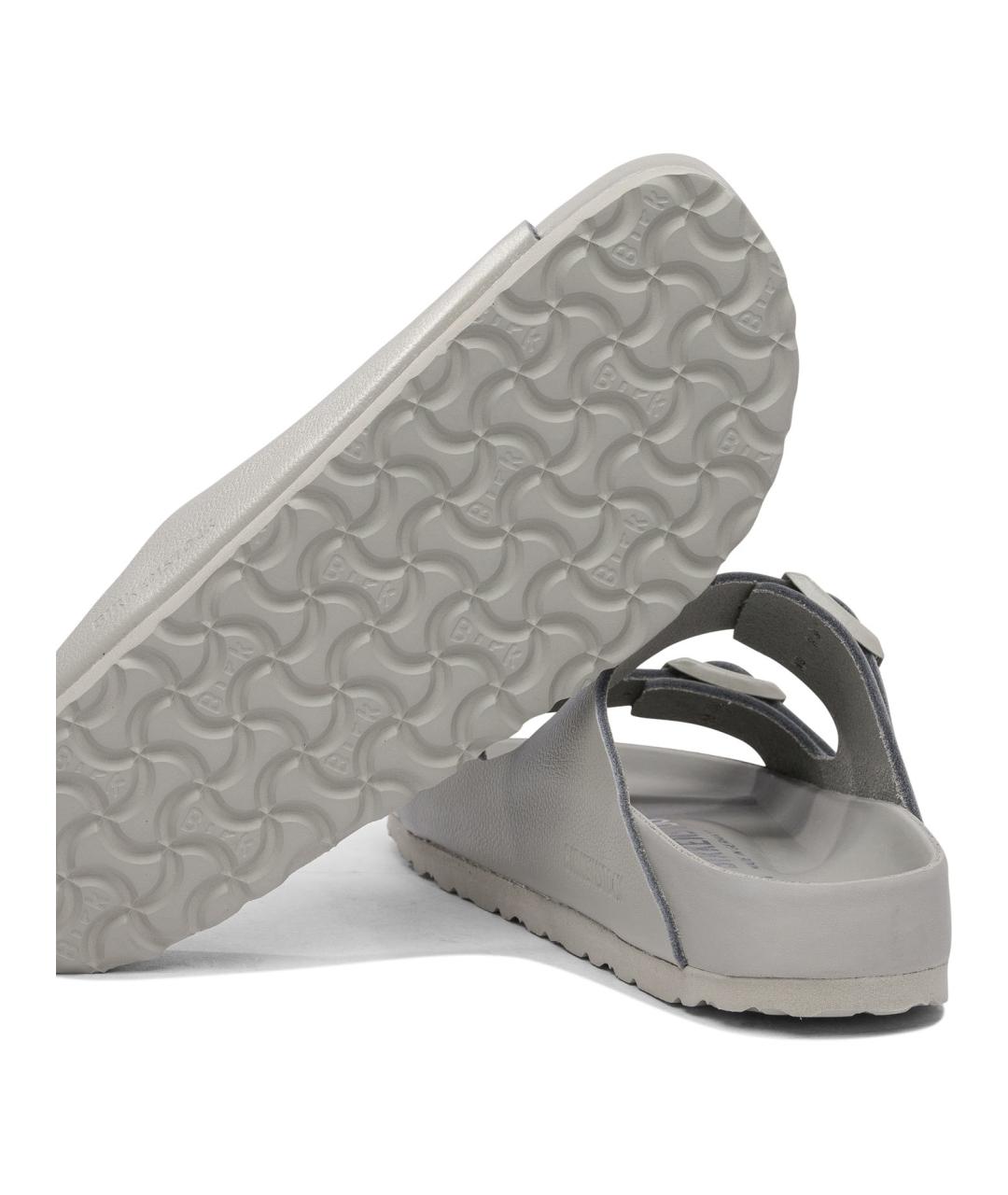 BIRKENSTOCK Серые кожаные сандалии, фото 5