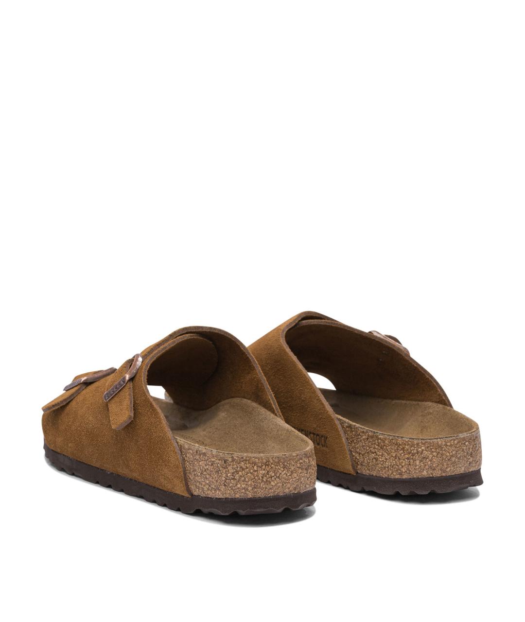 BIRKENSTOCK Коричневые замшевые сандалии, фото 4