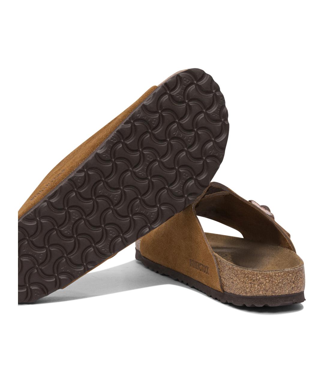 BIRKENSTOCK Коричневые замшевые сандалии, фото 5