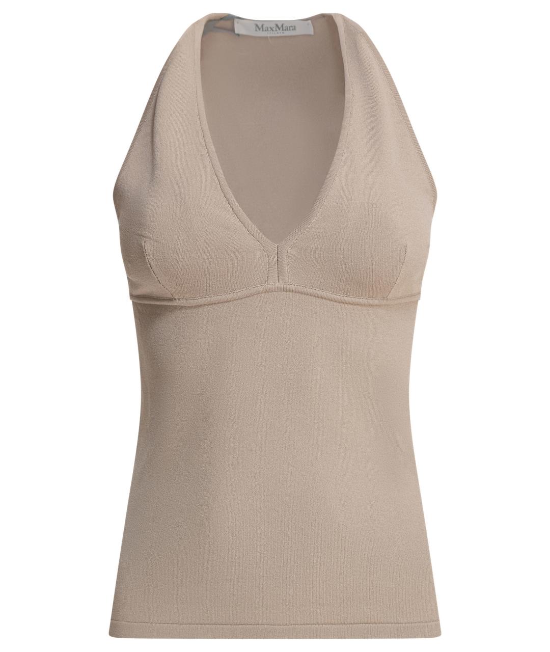 MAX MARA Бежевая майка, фото 1