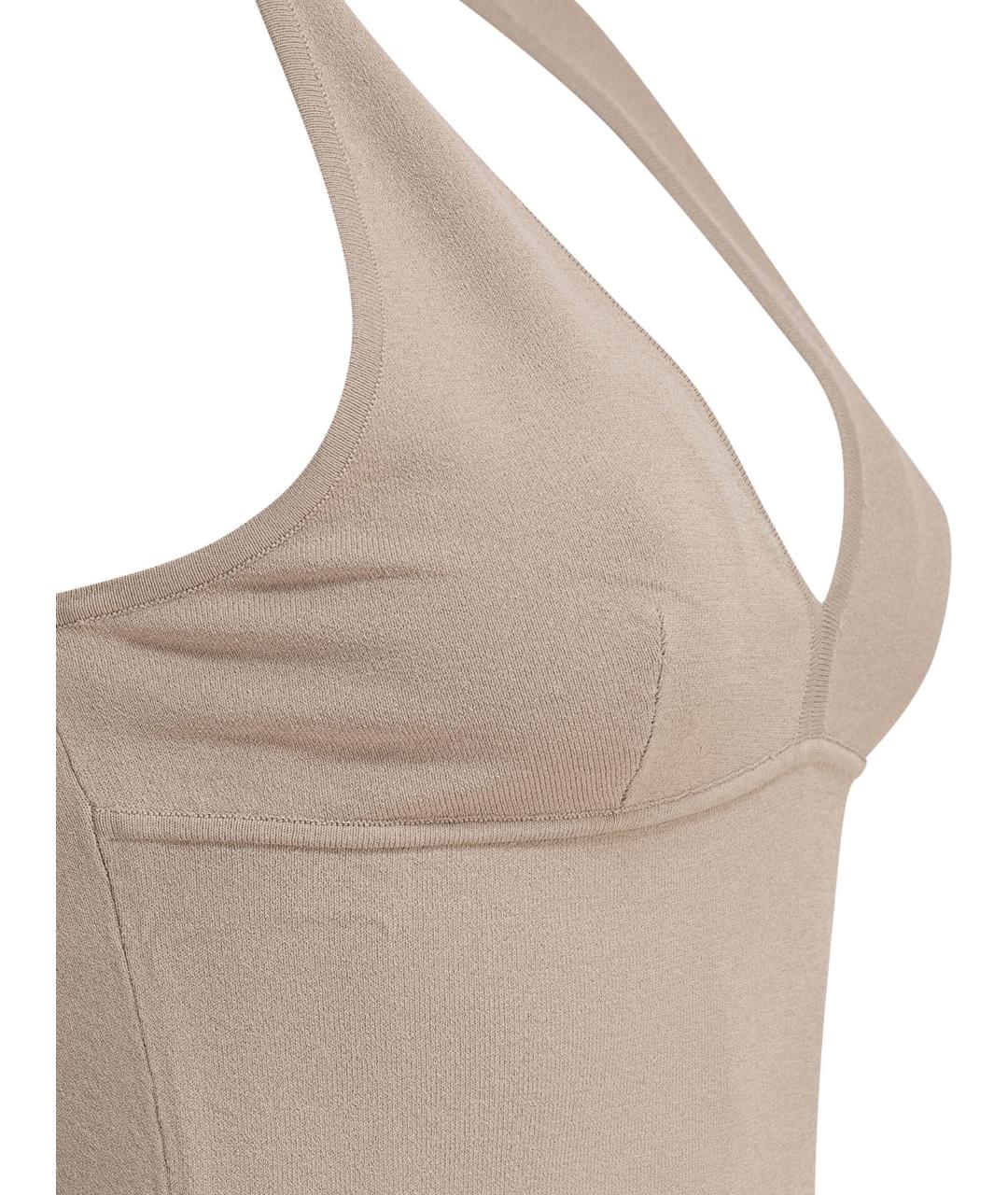 MAX MARA Бежевая майка, фото 4