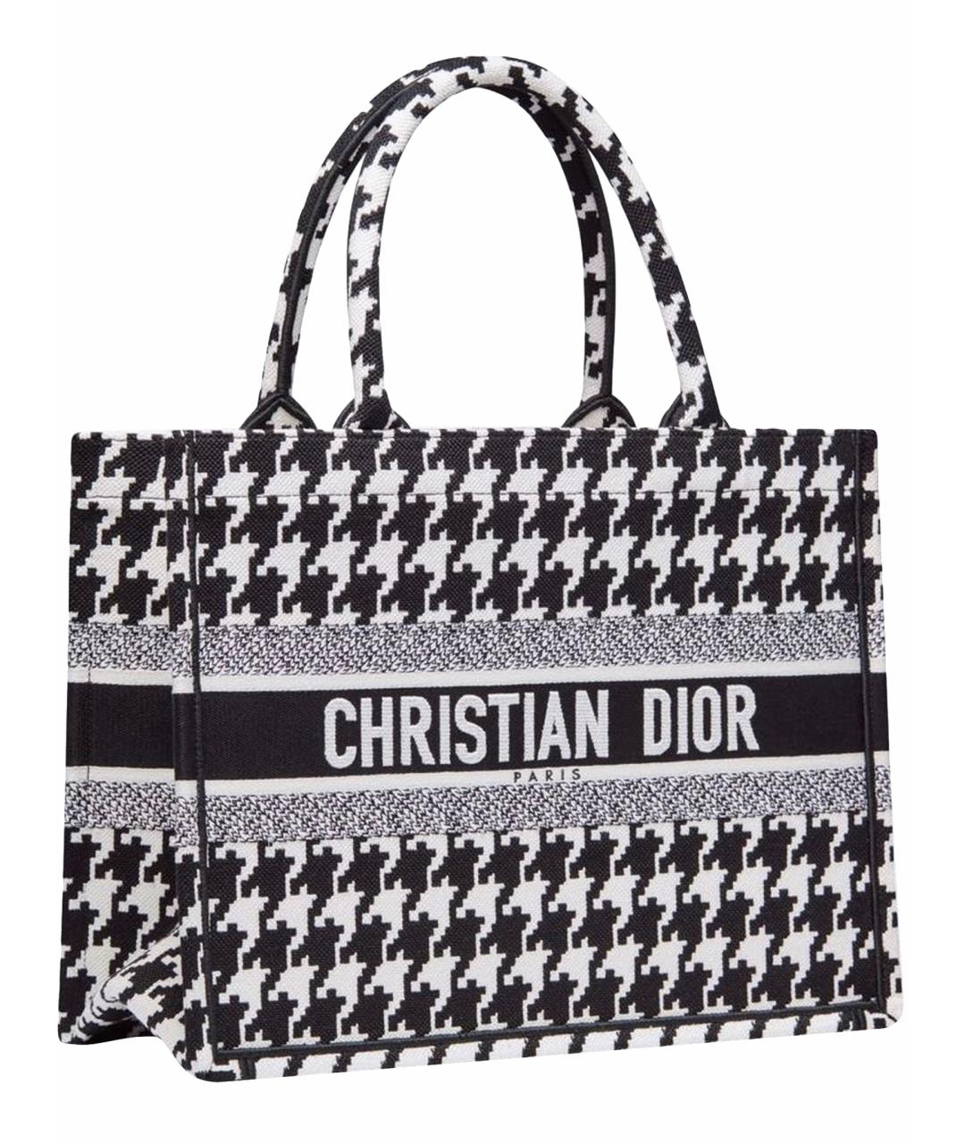 CHRISTIAN DIOR Черная тканевая сумка тоут, фото 1