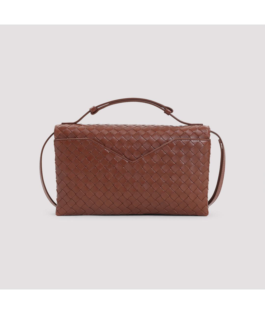 BOTTEGA VENETA Коричневая кожаная сумка через плечо, фото 3
