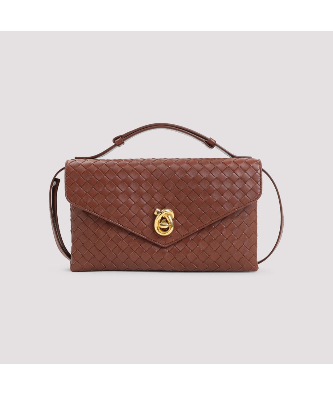 BOTTEGA VENETA Коричневая кожаная сумка через плечо, фото 2
