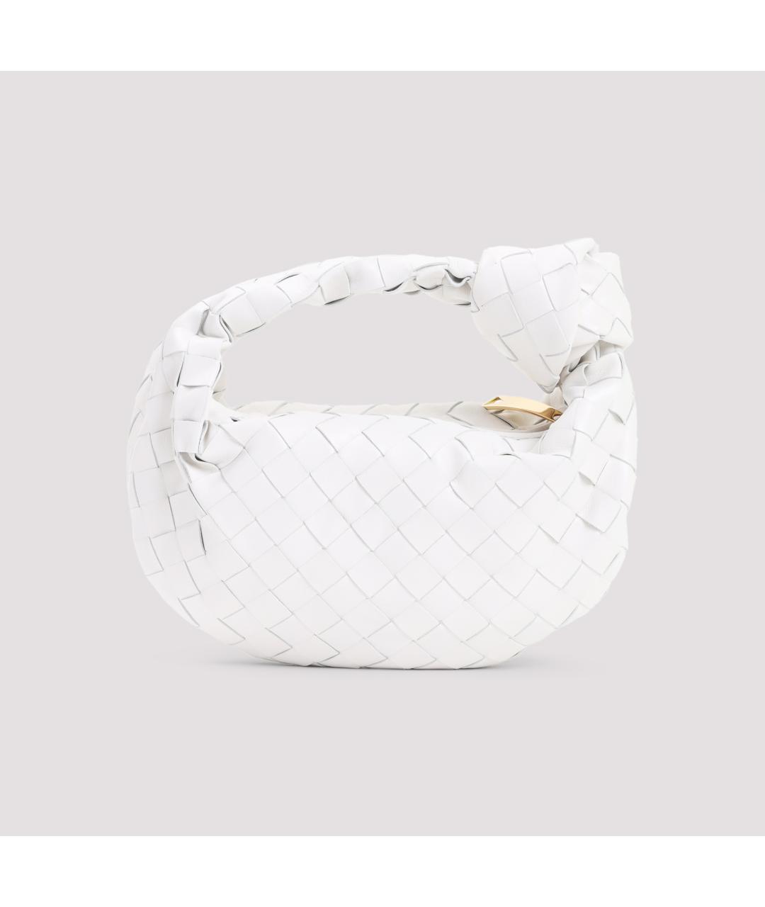 BOTTEGA VENETA Белая кожаная сумка через плечо, фото 3