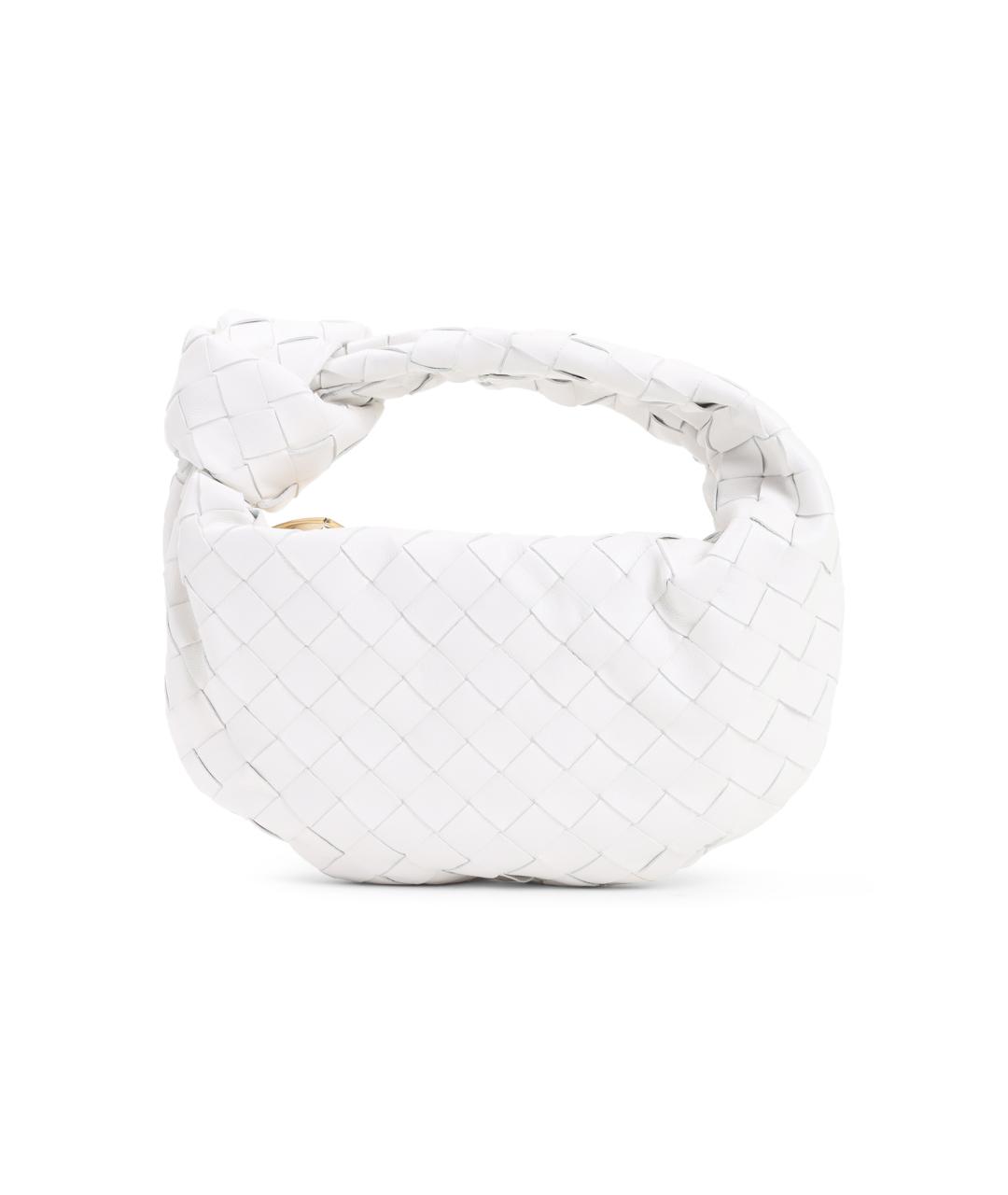 BOTTEGA VENETA Белая кожаная сумка через плечо, фото 1