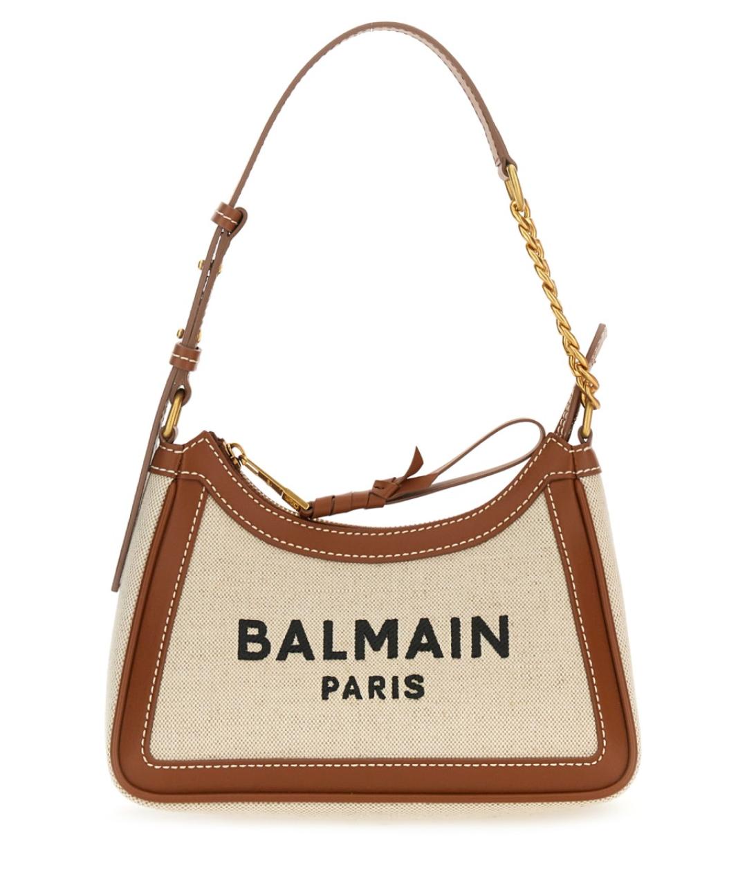 BALMAIN Коричневая хлопковая сумка через плечо, фото 1
